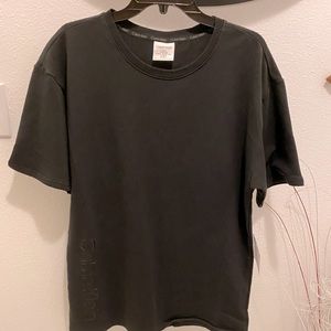 Calvin Klein Men's Black Modern Structure Lounge/Sleep Short Sleeve Shirt - S